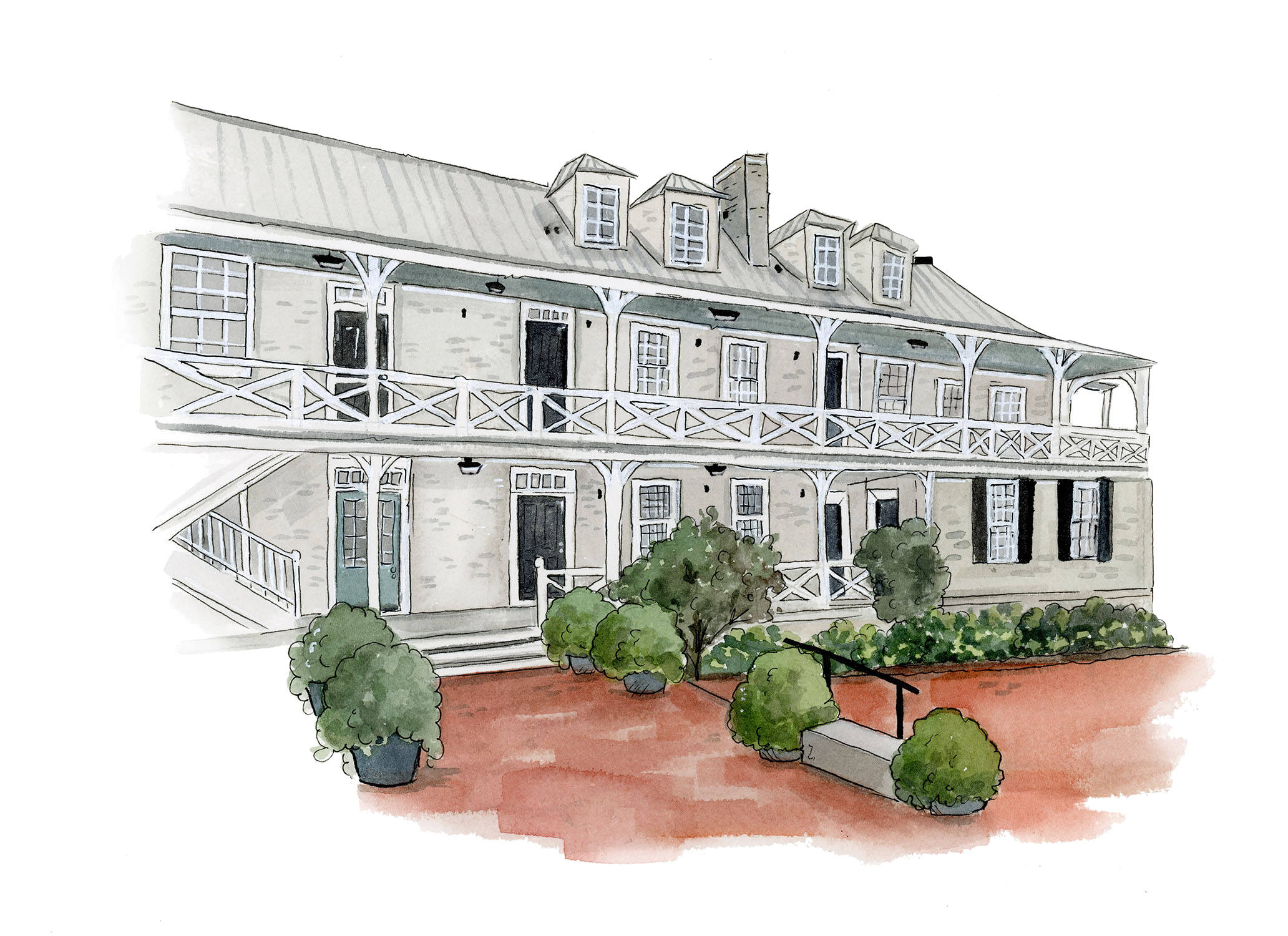 Watercolor of The Marshall building